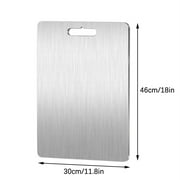 Kezqiaxn Cutting Boards for Kitchen Extra Large Stainless Steel Cutting Board 304 Chopping Board Food-Grade for Meat Fruit Vegetables Dishwasher Safe Can Be Hung 18*11.8Inches